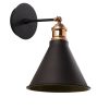 Elegant Black Wall Lamp, Metal Body, 10 x 12 cm, Height 100 cm, E14 Max 40W, IP20 | Glamorous Hotel-Style Lighting for Modern Spaces