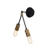 Elegant Black Wall Lamp, Metal Body, 10 x 12 cm, Height 100 cm, E14 Max 40W, IP20 | Glamorous Hotel-Style Lighting for Modern Spaces