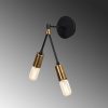 Elegant Black Wall Lamp, Metal Body, 10 x 12 cm, Height 100 cm, E14 Max 40W, IP20 | Glamorous Hotel-Style Lighting for Modern Spaces