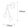 Elegant Black Wall Lamp, Metal Body, 10 x 12 cm, Height 100 cm, E14 Max 40W, IP20 | Glamorous Hotel-Style Lighting for Modern Spaces