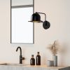 Elegant Black Wall Lamp, Metal Body, 10 x 12 cm, Height 100 cm, E14 Max 40W, IP20 | Glamorous Hotel-Style Lighting for Modern Spaces