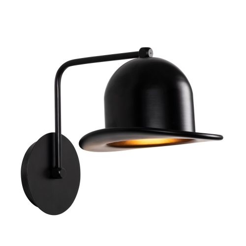 Modern black wall lamp, metal housing, 19 x 25 cm, height 28 cm | E27 socket, max 40W, IP20 | Stylish industrial and Scandinavian design for home and office, perfect for contemporary spaces
