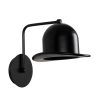 Elegant Black Wall Lamp, Metal Body, 10 x 12 cm, Height 100 cm, E14 Max 40W, IP20 | Glamorous Hotel-Style Lighting for Modern Spaces