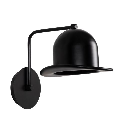 Modern black wall lamp, metal housing, 19 x 25 cm, height 28 cm | E27 socket, max 40W, IP20 | Stylish industrial and Scandinavian design for home and office, perfect for contemporary spaces