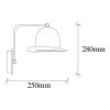 Elegant Black Wall Lamp, Metal Body, 10 x 12 cm, Height 100 cm, E14 Max 40W, IP20 | Glamorous Hotel-Style Lighting for Modern Spaces