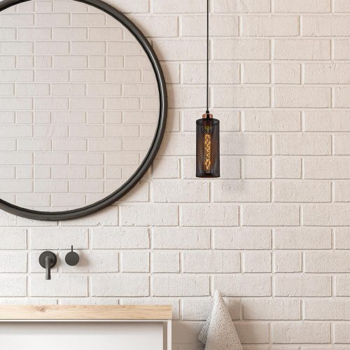 Elegant Black Wall Lamp, Metal Body, 10 x 12 cm, Height 100 cm, E14 Max 40W, IP20 | Glamorous Hotel-Style Lighting for Modern Spaces