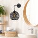 Elegant Black Wall Lamp, Metal Body, 10 x 12 cm, Height 100 cm, E14 Max 40W, IP20 | Glamorous Hotel-Style Lighting for Modern Spaces