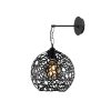 Elegant Black Wall Lamp, Metal Body, 10 x 12 cm, Height 100 cm, E14 Max 40W, IP20 | Glamorous Hotel-Style Lighting for Modern Spaces