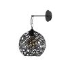 Elegant Black Wall Lamp, Metal Body, 10 x 12 cm, Height 100 cm, E14 Max 40W, IP20 | Glamorous Hotel-Style Lighting for Modern Spaces