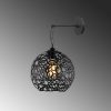Elegant Black Wall Lamp, Metal Body, 10 x 12 cm, Height 100 cm, E14 Max 40W, IP20 | Glamorous Hotel-Style Lighting for Modern Spaces
