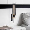 Elegant Black Wall Lamp, Metal Body, 10 x 12 cm, Height 100 cm, E14 Max 40W, IP20 | Glamorous Hotel-Style Lighting for Modern Spaces