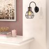 Elegant Black Wall Lamp, Metal Body, 10 x 12 cm, Height 100 cm, E14 Max 40W, IP20 | Glamorous Hotel-Style Lighting for Modern Spaces