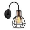 Elegant Black Wall Lamp, Metal Body, 10 x 12 cm, Height 100 cm, E14 Max 40W, IP20 | Glamorous Hotel-Style Lighting for Modern Spaces