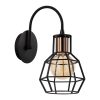 Elegant Black Wall Lamp, Metal Body, 10 x 12 cm, Height 100 cm, E14 Max 40W, IP20 | Glamorous Hotel-Style Lighting for Modern Spaces