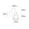 Elegant Black Wall Lamp, Metal Body, 10 x 12 cm, Height 100 cm, E14 Max 40W, IP20 | Glamorous Hotel-Style Lighting for Modern Spaces