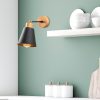 Elegant Black Wall Lamp, Metal Body, 10 x 12 cm, Height 100 cm, E14 Max 40W, IP20 | Glamorous Hotel-Style Lighting for Modern Spaces