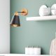 Elegant Black Wall Lamp, Metal Body, 10 x 12 cm, Height 100 cm, E14 Max 40W, IP20 | Glamorous Hotel-Style Lighting for Modern Spaces