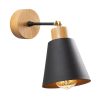 Elegant Black Wall Lamp, Metal Body, 10 x 12 cm, Height 100 cm, E14 Max 40W, IP20 | Glamorous Hotel-Style Lighting for Modern Spaces