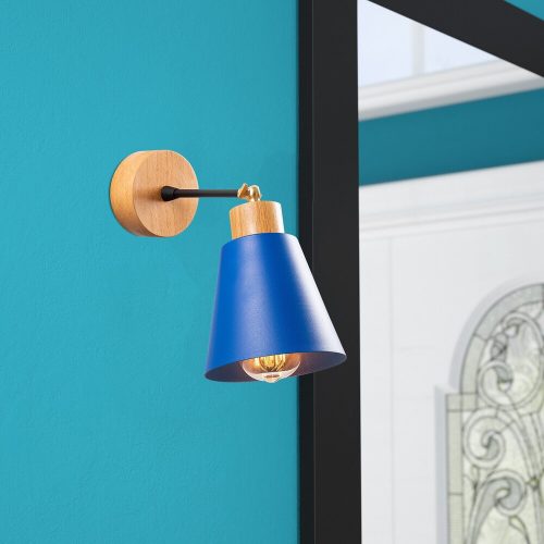 Elegant Black Wall Lamp, Metal Body, 10 x 12 cm, Height 100 cm, E14 Max 40W, IP20 | Glamorous Hotel-Style Lighting for Modern Spaces