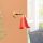Modern Red Wall Lamp with Metal Body & Wooden Base, 14 cm Diameter, 25 cm Height | E27 Socket, Max 40W | Stylish & Functional Lighting for Home Decor, IP20 Rated, Perfect for Any Room