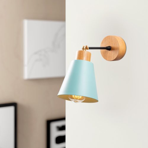 Elegant Black Wall Lamp, Metal Body, 10 x 12 cm, Height 100 cm, E14 Max 40W, IP20 | Glamorous Hotel-Style Lighting for Modern Spaces