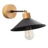 Elegant Black Wall Lamp, Metal Body, 10 x 12 cm, Height 100 cm, E14 Max 40W, IP20 | Glamorous Hotel-Style Lighting for Modern Spaces