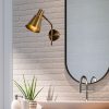 Elegant Black Wall Lamp, Metal Body, 10 x 12 cm, Height 100 cm, E14 Max 40W, IP20 | Glamorous Hotel-Style Lighting for Modern Spaces