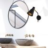 Elegant Black Wall Lamp, Metal Body, 10 x 12 cm, Height 100 cm, E14 Max 40W, IP20 | Glamorous Hotel-Style Lighting for Modern Spaces