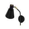 Elegant Black Wall Lamp, Metal Body, 10 x 12 cm, Height 100 cm, E14 Max 40W, IP20 | Glamorous Hotel-Style Lighting for Modern Spaces