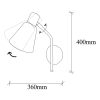 Elegant Black Wall Lamp, Metal Body, 10 x 12 cm, Height 100 cm, E14 Max 40W, IP20 | Glamorous Hotel-Style Lighting for Modern Spaces