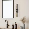 Elegant Black Wall Lamp, Metal Body, 10 x 12 cm, Height 100 cm, E14 Max 40W, IP20 | Glamorous Hotel-Style Lighting for Modern Spaces