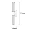Elegant Black Wall Lamp, Metal Body, 10 x 12 cm, Height 100 cm, E14 Max 40W, IP20 | Glamorous Hotel-Style Lighting for Modern Spaces
