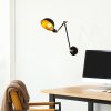 Elegant Black Wall Lamp, Metal Body, 10 x 12 cm, Height 100 cm, E14 Max 40W, IP20 | Glamorous Hotel-Style Lighting for Modern Spaces