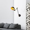 Elegant Black Wall Lamp, Metal Body, 10 x 12 cm, Height 100 cm, E14 Max 40W, IP20 | Glamorous Hotel-Style Lighting for Modern Spaces