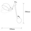 Elegant Black Wall Lamp, Metal Body, 10 x 12 cm, Height 100 cm, E14 Max 40W, IP20 | Glamorous Hotel-Style Lighting for Modern Spaces