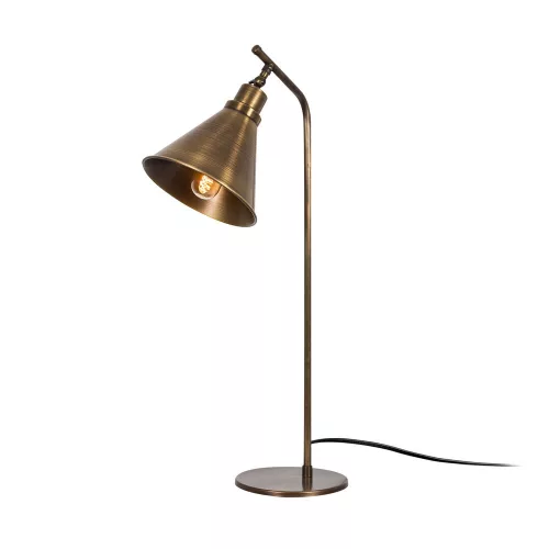 Stylish table lamp with metal housing, vintage copper finish, 28 cm diameter x 50 cm height | E27 Socket, Max 40W, 200 cm Cable | Perfect for modern, industrial and Scandinavian decor