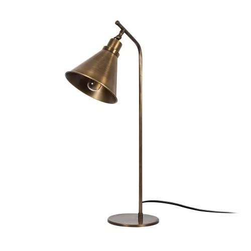 Stylish table lamp with metal housing, vintage copper finish, 28 cm diameter x 50 cm height | E27 Socket, Max 40W, 200 cm Cable | Perfect for modern, industrial and Scandinavian decor