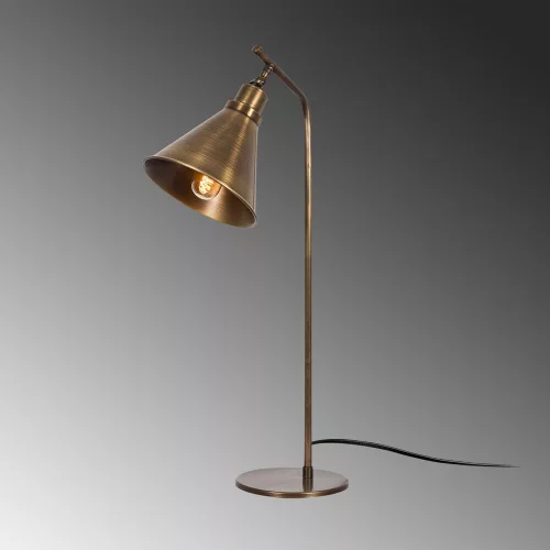 Stylish table lamp with metal housing, vintage copper finish, 28 cm diameter x 50 cm height | E27 Socket, Max 40W, 200 cm Cable | Perfect for modern, industrial and Scandinavian decor