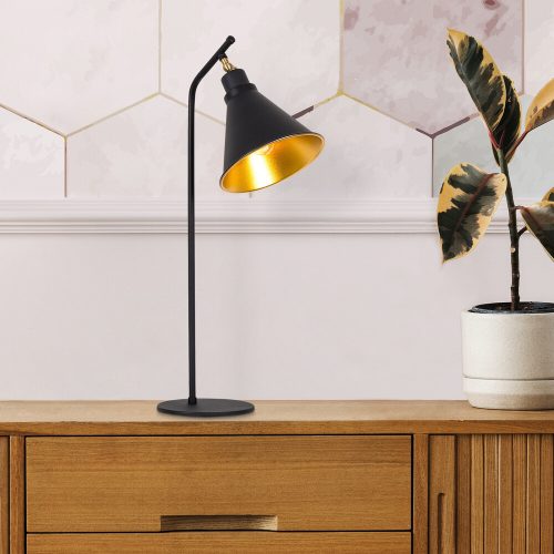 Elegant Black Wall Lamp, Metal Body, 10 x 12 cm, Height 100 cm, E14 Max 40W, IP20 | Glamorous Hotel-Style Lighting for Modern Spaces