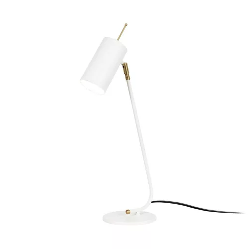 Scandinavian style table lamp, white metal housing, 55 cm height, 8 x 26 cm base, E27 socket (max. 40 W), 200 cm cable, IP20 rating | Elegant and minimalist design for modern interior design