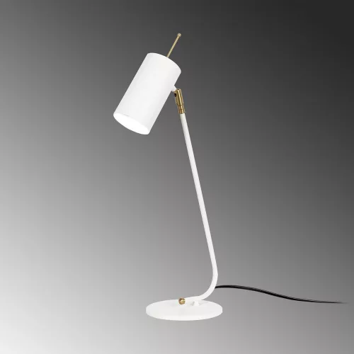 Scandinavian style table lamp, white metal housing, 55 cm height, 8 x 26 cm base, E27 socket (max. 40 W), 200 cm cable, IP20 rating | Elegant and minimalist design for modern interior design