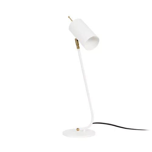 Scandinavian style table lamp, white metal housing, 55 cm height, 8 x 26 cm base, E27 socket (max. 40 W), 200 cm cable, IP20 rating | Elegant and minimalist design for modern interior design