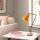 Modern Table Lamp with Metal Body & Wooden Base, 52 cm Height, 14 cm Diameter, Orange Color | E27 Socket, Max 40W, 200 cm Cable | Stylish & Functional Lighting for Home & Office Décor