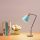 Modern Turquoise Table Lamp, Metal Body with Wooden Base, 52 cm Height, 14 cm Diameter, E27 Socket (Max 40W), 200 cm Cable, Stylish & Functional Lighting for Home & Office Décor