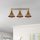 Vintage Industrial Chandelier, Metal Body, 72 x 20 cm, Height 26 cm | 3 x E27 Max 40W, IP20 | Elegant Solid Brown Design for Modern & Scandinavian Home Décor, Perfect for Living & Dining Spaces