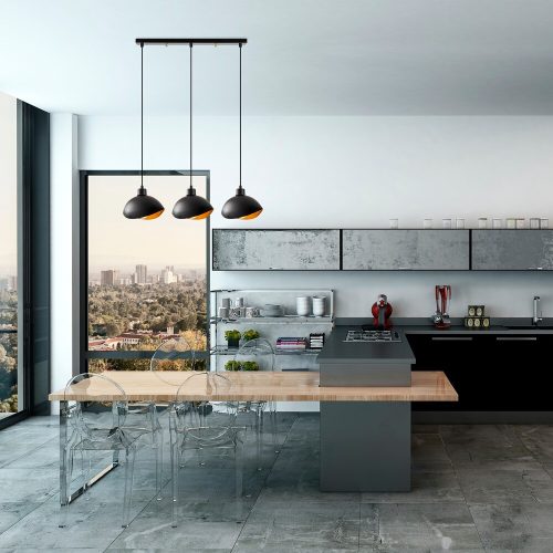 Elegant Black Wall Lamp, Metal Body, 10 x 12 cm, Height 100 cm, E14 Max 40W, IP20 | Glamorous Hotel-Style Lighting for Modern Spaces