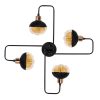 Elegant Black Wall Lamp, Metal Body, 10 x 12 cm, Height 100 cm, E14 Max 40W, IP20 | Glamorous Hotel-Style Lighting for Modern Spaces