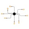 Elegant Black Wall Lamp, Metal Body, 10 x 12 cm, Height 100 cm, E14 Max 40W, IP20 | Glamorous Hotel-Style Lighting for Modern Spaces
