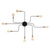 Elegant Black Wall Lamp, Metal Body, 10 x 12 cm, Height 100 cm, E14 Max 40W, IP20 | Glamorous Hotel-Style Lighting for Modern Spaces