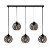Elegant Black Wall Lamp, Metal Body, 10 x 12 cm, Height 100 cm, E14 Max 40W, IP20 | Glamorous Hotel-Style Lighting for Modern Spaces